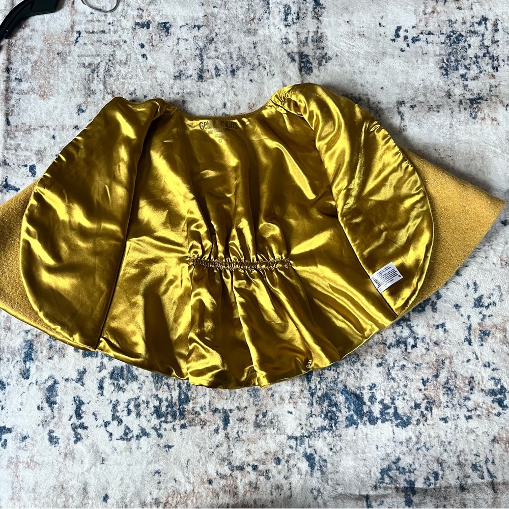 Genuine Kids from Oshkosh Gold Glittery Cape Jacket 5T - Picture 2 of 7